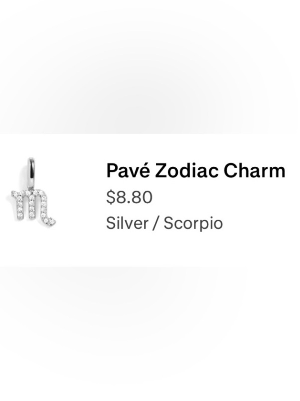 Wear Felicity - Pavé Zodiac Scorpio Charm Bracelet Accent - Silver